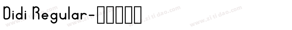 Didi Regular字体转换